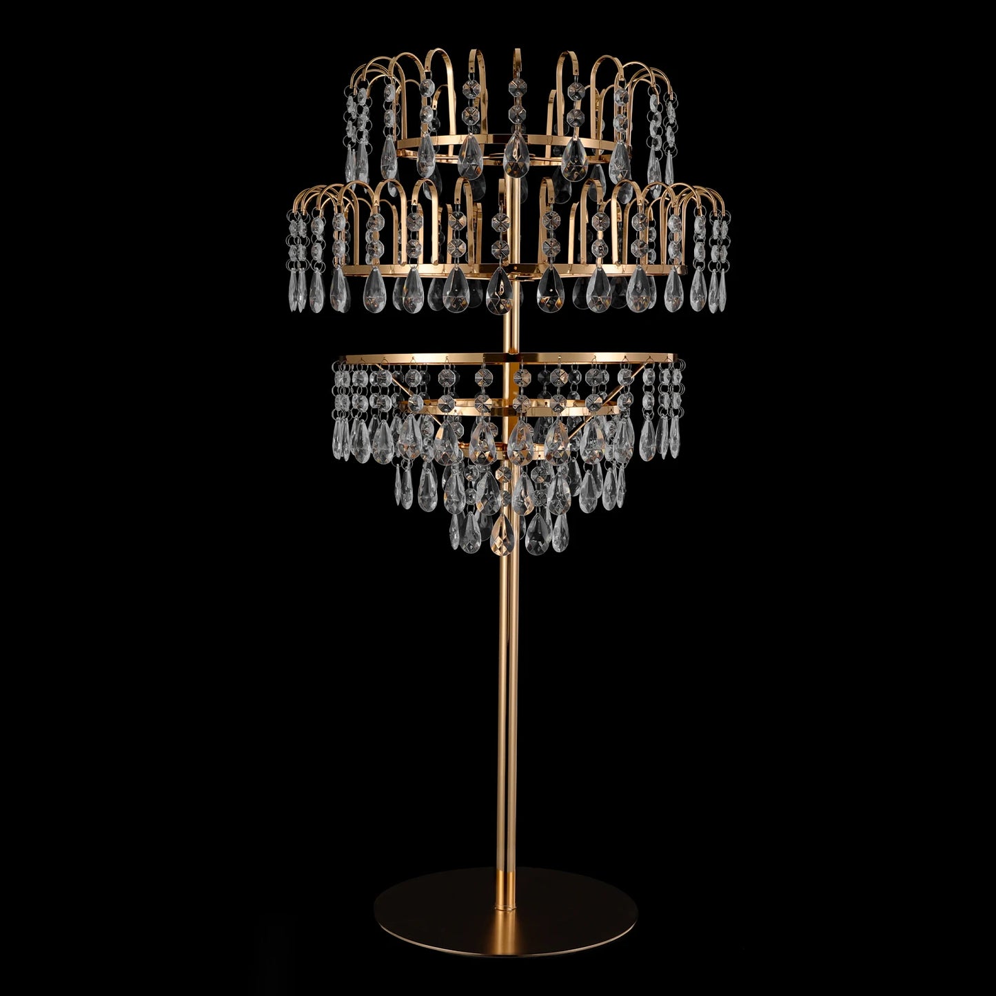 Five Tier Crystal Flower Display Stand Floral Holder Wedding Decor