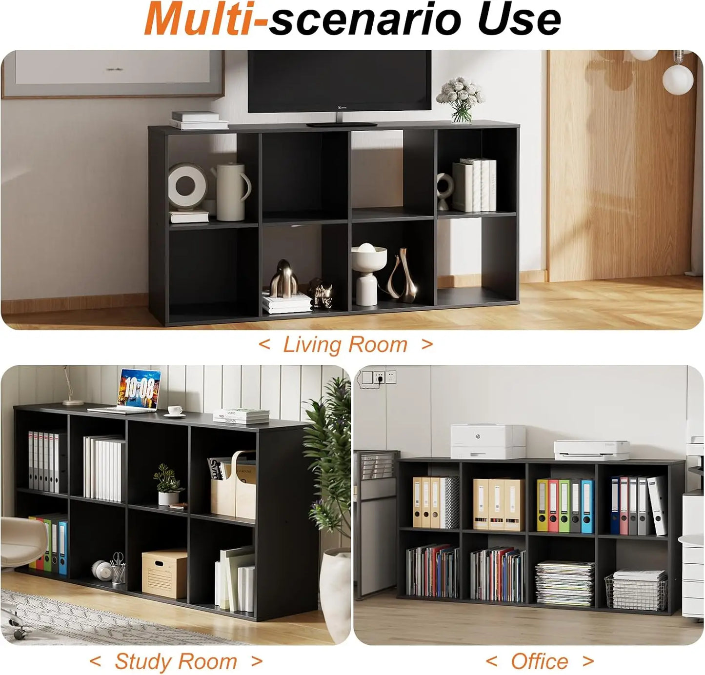 XMSJ 8 Cube Storage Organizer Open Cube Bookshelf Living Room
