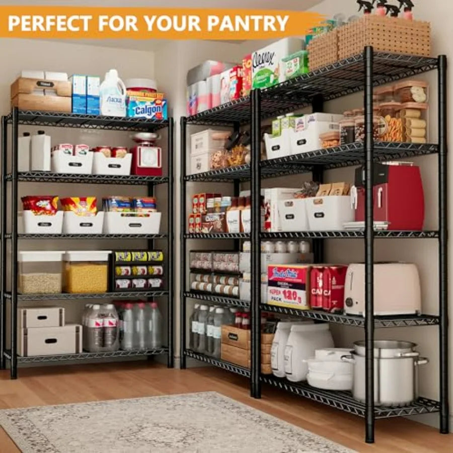 Five-Tier Heavy Duty Wire Shelving Unit for Garage Pantry