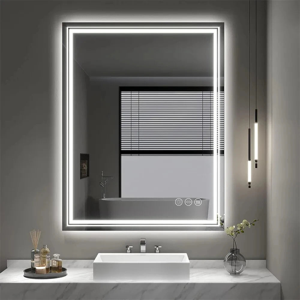 Wisfor LED Backlit Vanity Mirror With Dimmable Front Lighting
