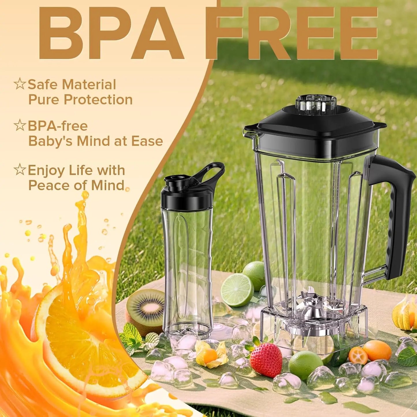 XMSJ Blender For Smoothies Multi Speed Ice Crushing With Pitcher