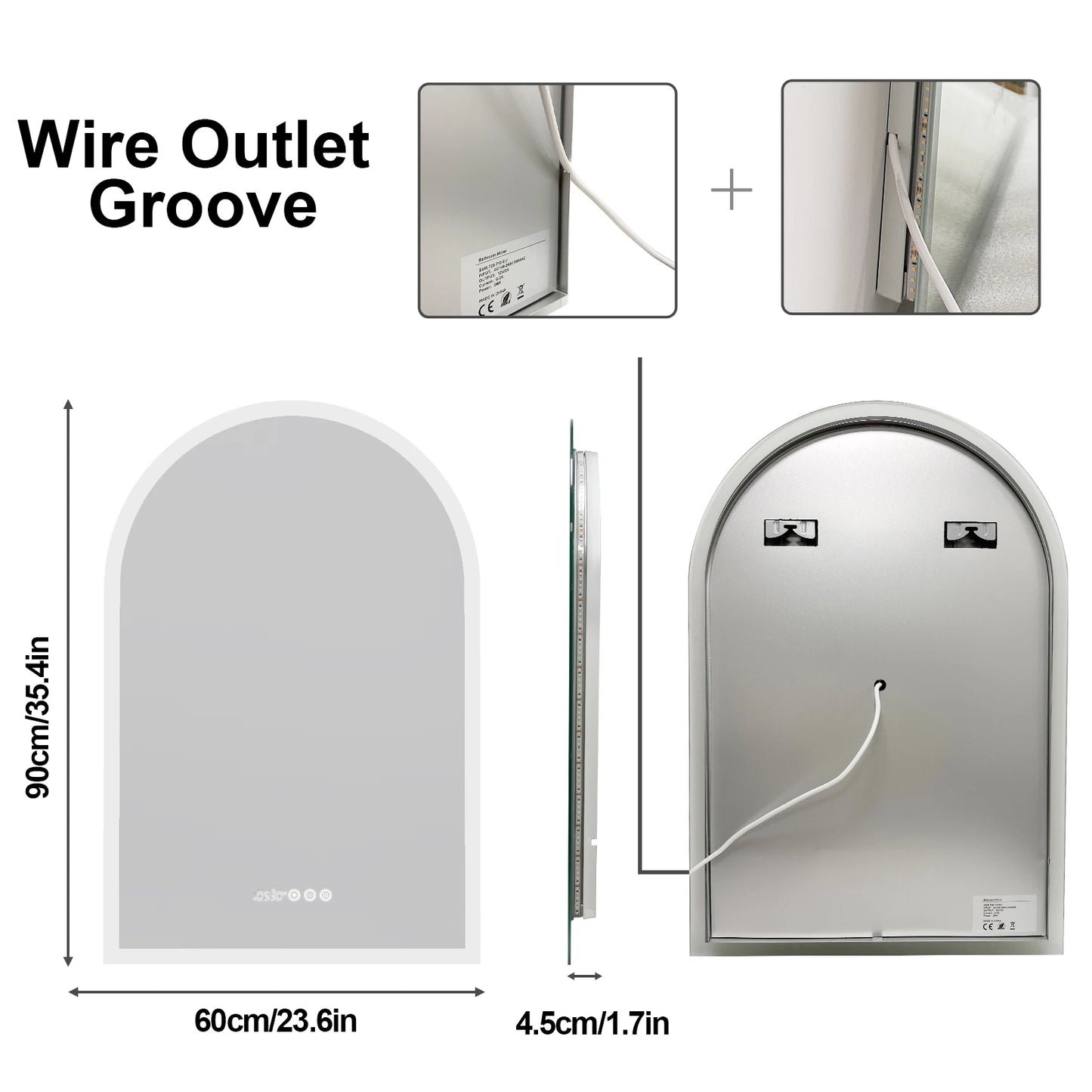 Wisfor Backlit Smart LED Bathroom Mirror Anti Fog CRI95