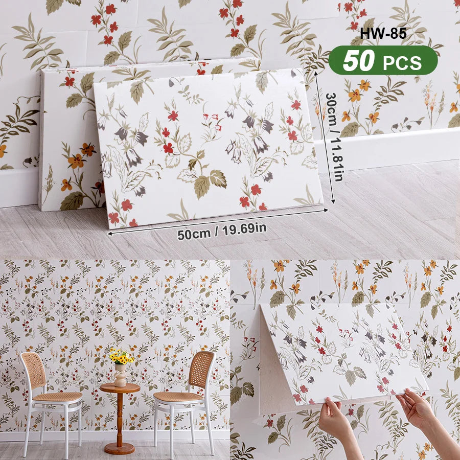 3D Self Adhesive Peel And Stick Wall Tiles Splashback 50pcs