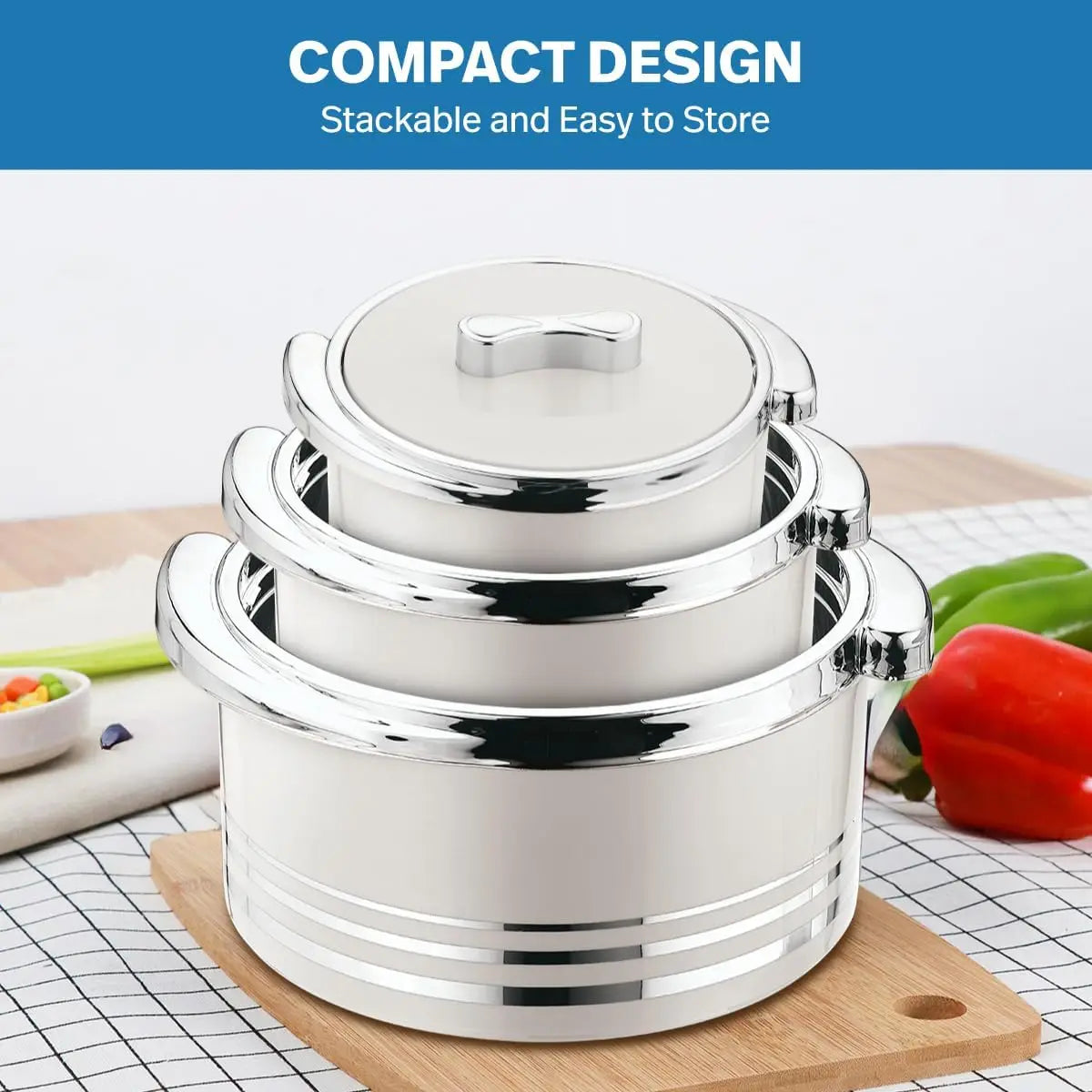 Insulated Casserole Dish Set With Lids Stainless Steel Serveware