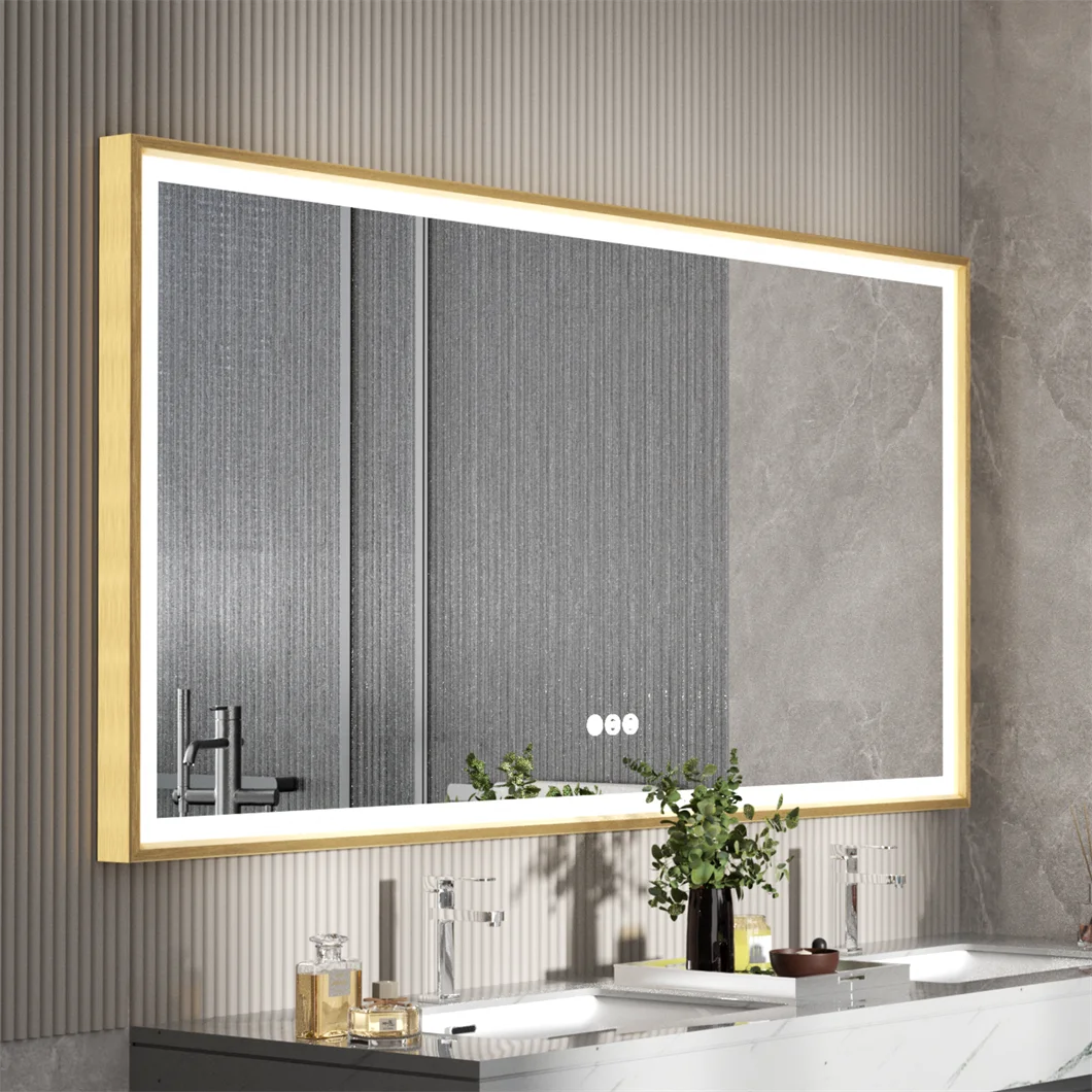 BORWART LED Bathroom Mirror With Anti Fog Dimmable Front Light