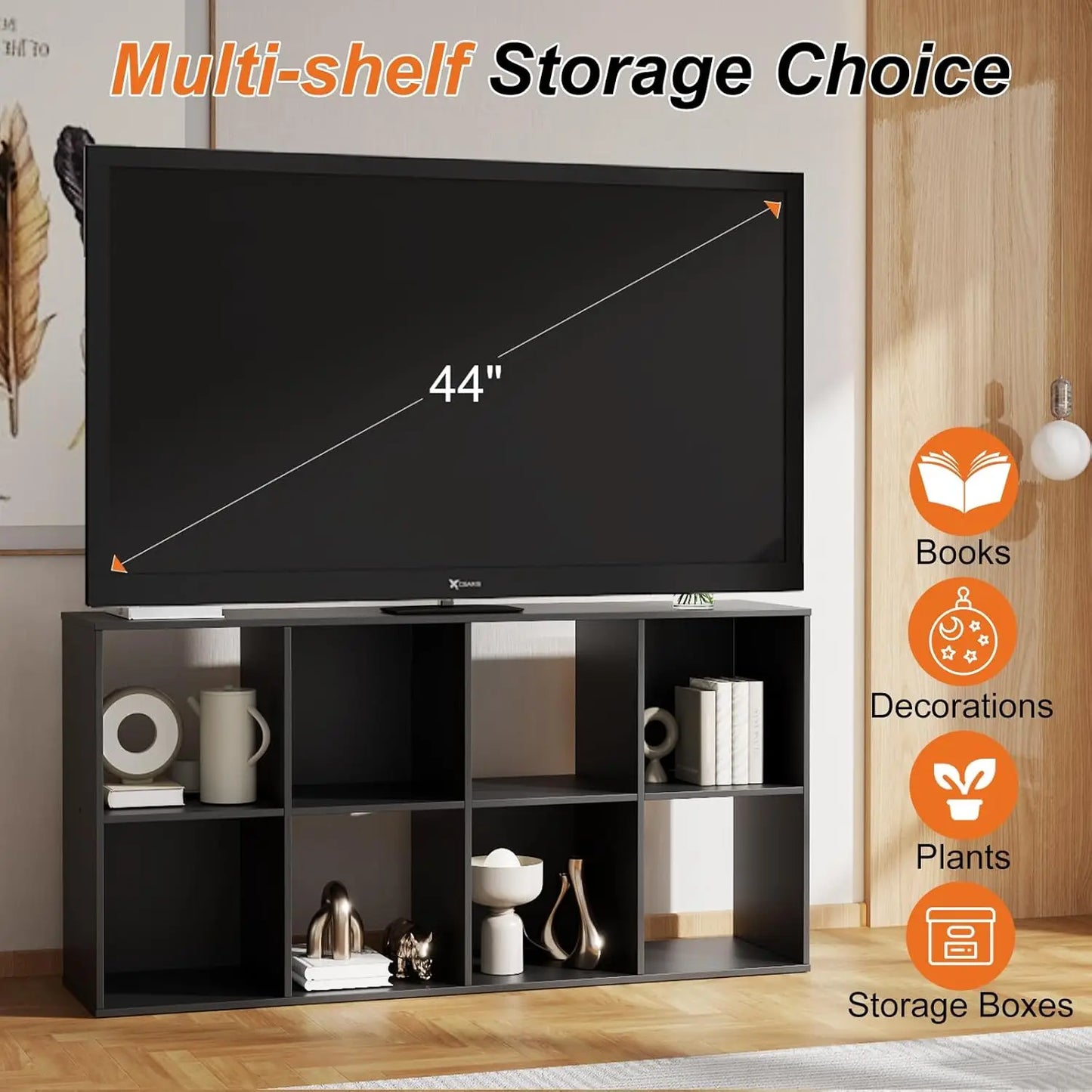 XMSJ 8 Cube Storage Organizer Open Cube Bookshelf Living Room