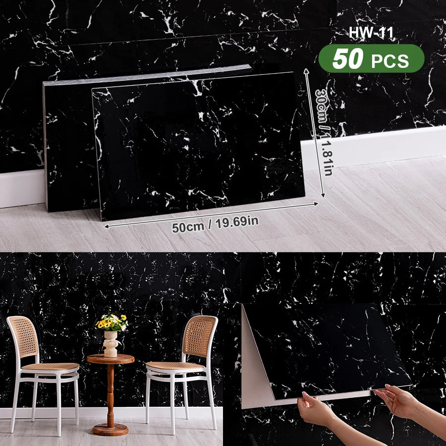 3D Self Adhesive Peel And Stick Wall Tiles Splashback 50pcs