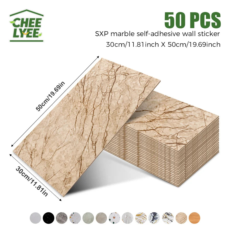 3D Self Adhesive Peel And Stick Wall Tiles Splashback 50pcs