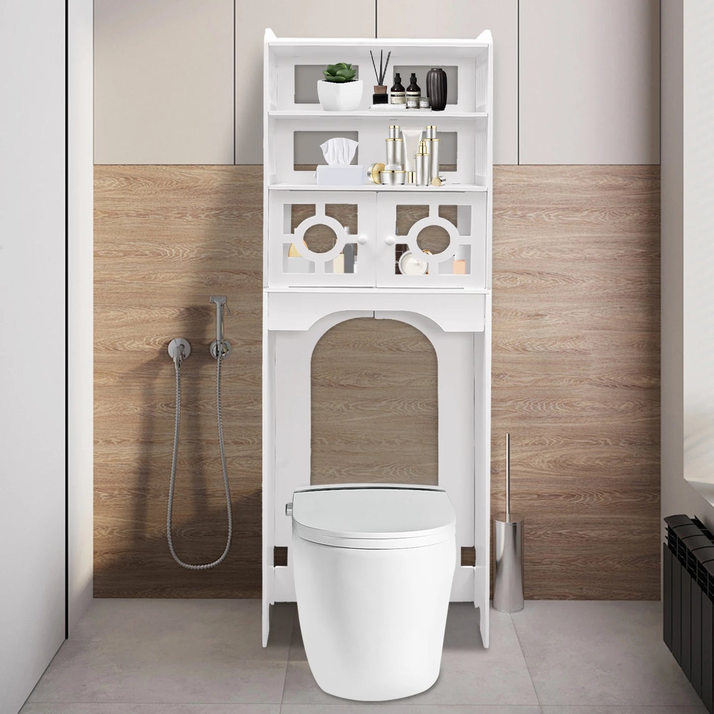 4 Tier Toilet Cabinet Space Saving Bathroom Organizer