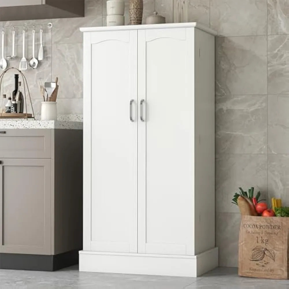 Kitchen Pantry Cabinet With Adjustable Shelves And Drawer