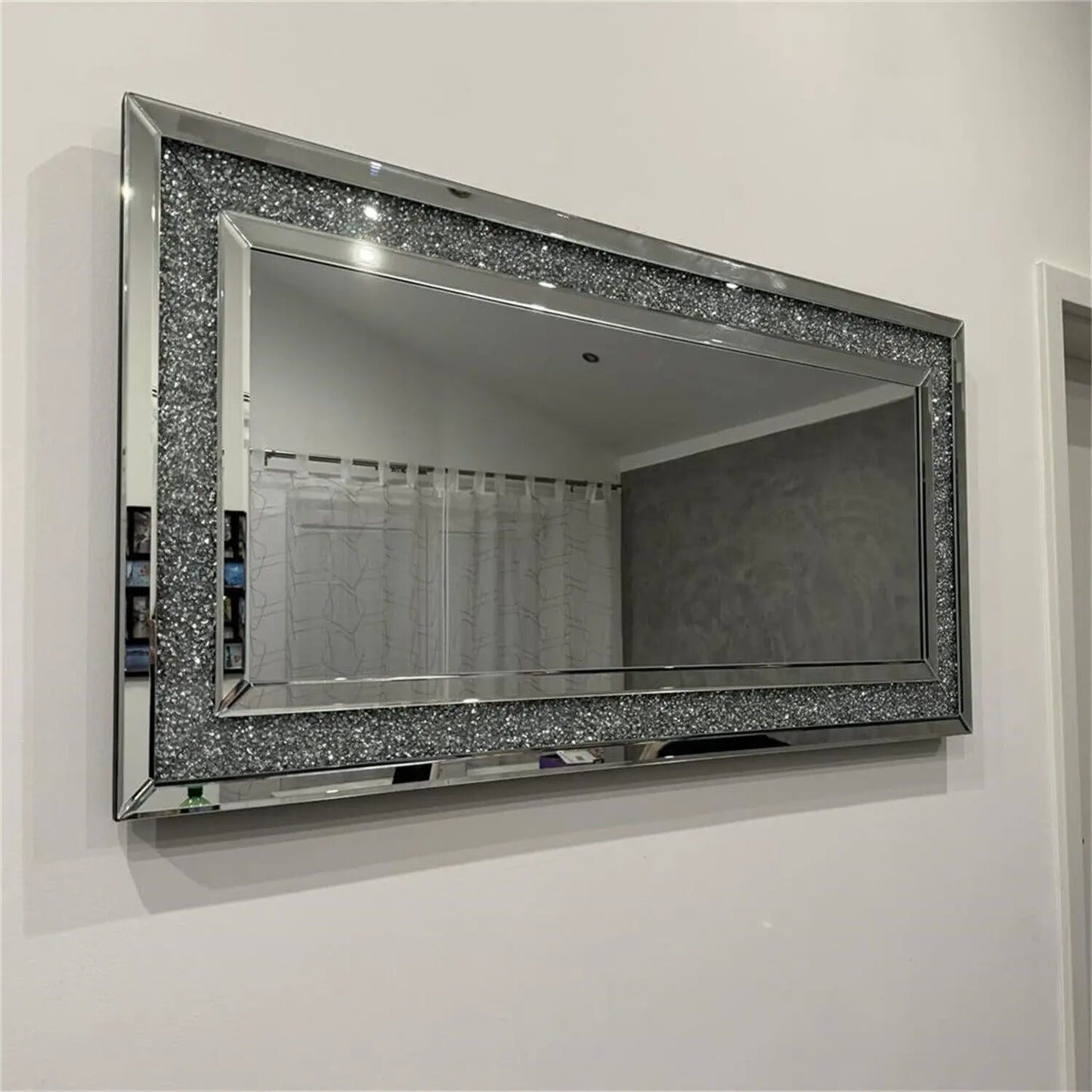 BORWARTH Rectangle Venetian Wall Mirror With Diamond Edge