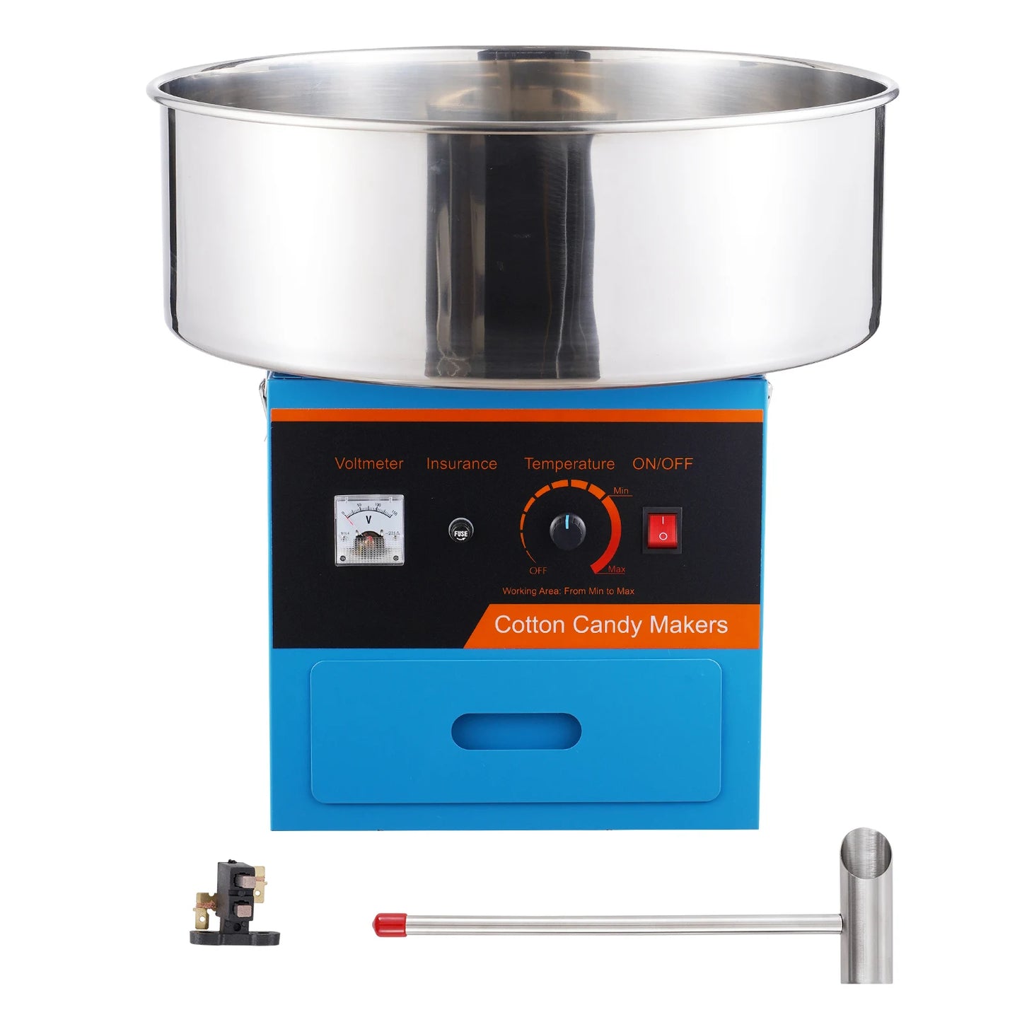 SucceBuy Electric Cotton Candy Machine Stainless Steel Bowl Floss Maker
