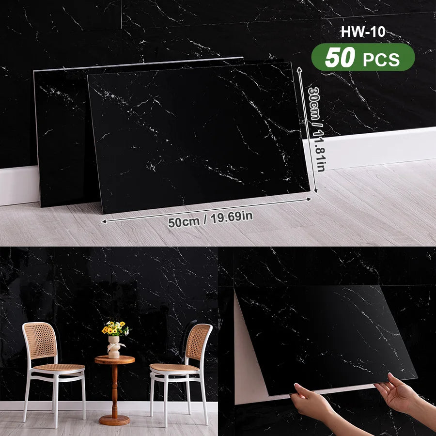 3D Self Adhesive Peel And Stick Wall Tiles Splashback 50pcs
