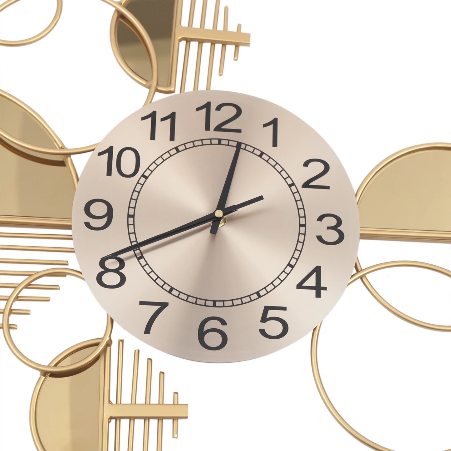 Creative Modern Metal Wall Clock Battery Operated Silent Minimalist Decorative