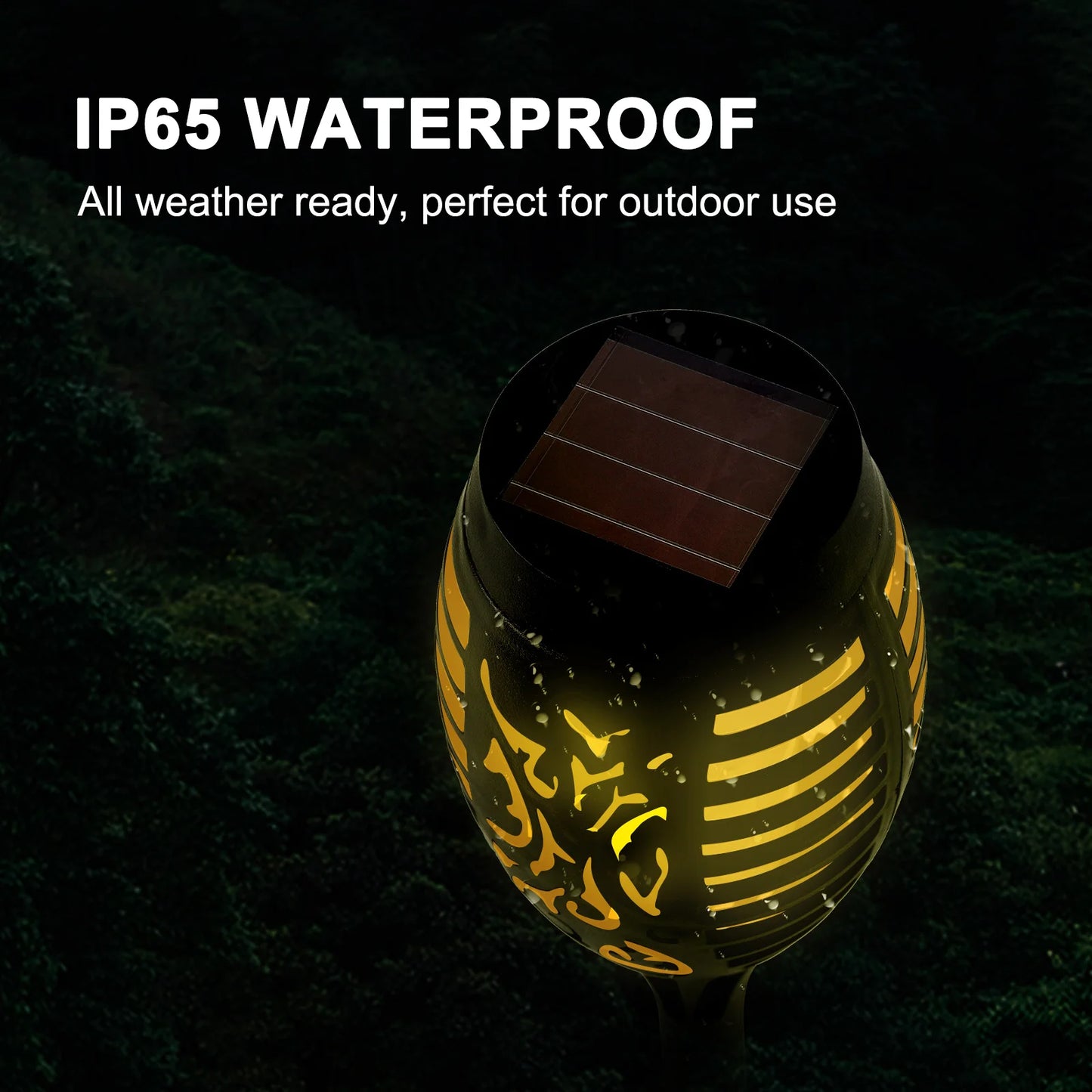 Solar LED Torch Lights Flickering Flame Waterproof Outdoor Pathway Garden