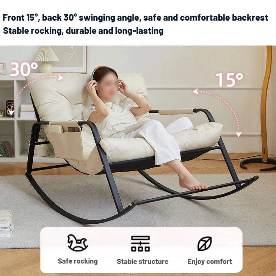 Oversized Bird's Nest Outdoor Rocking Chair Cushions for Rattan