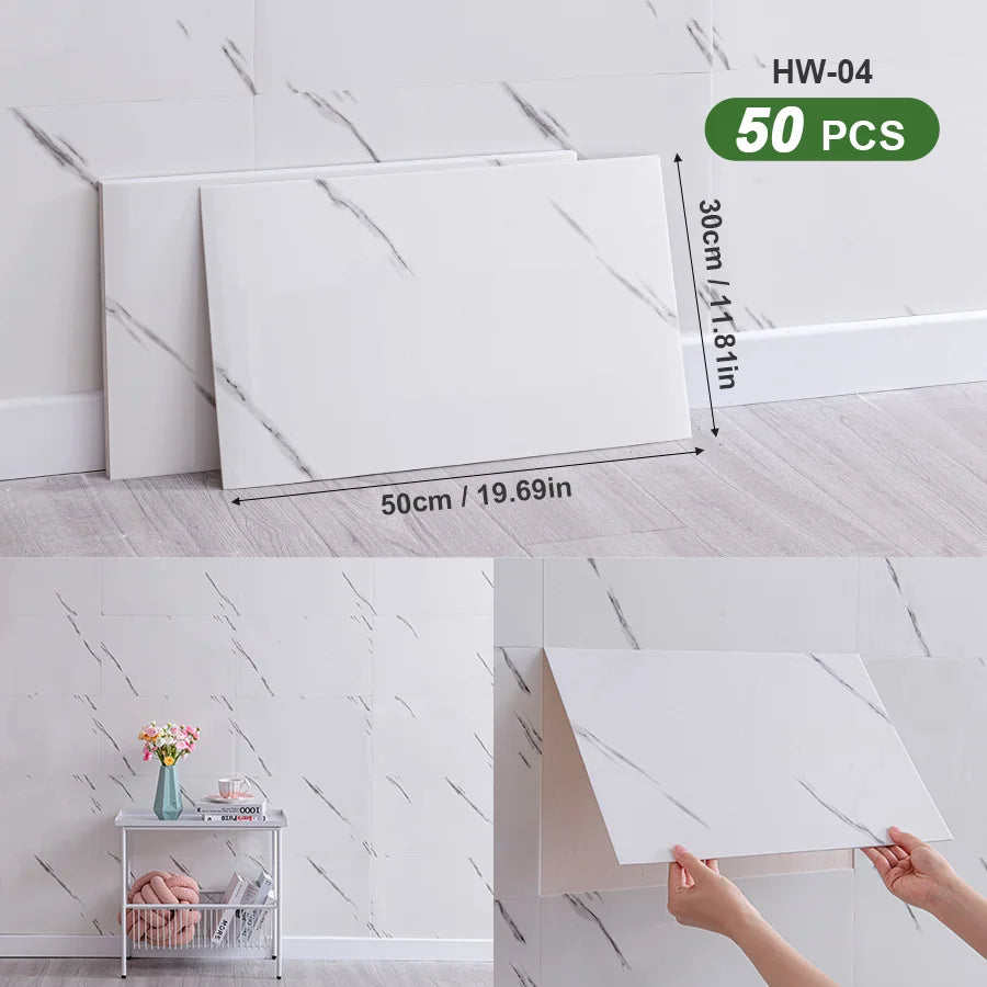 3D Self Adhesive Peel And Stick Wall Tiles Splashback 50pcs