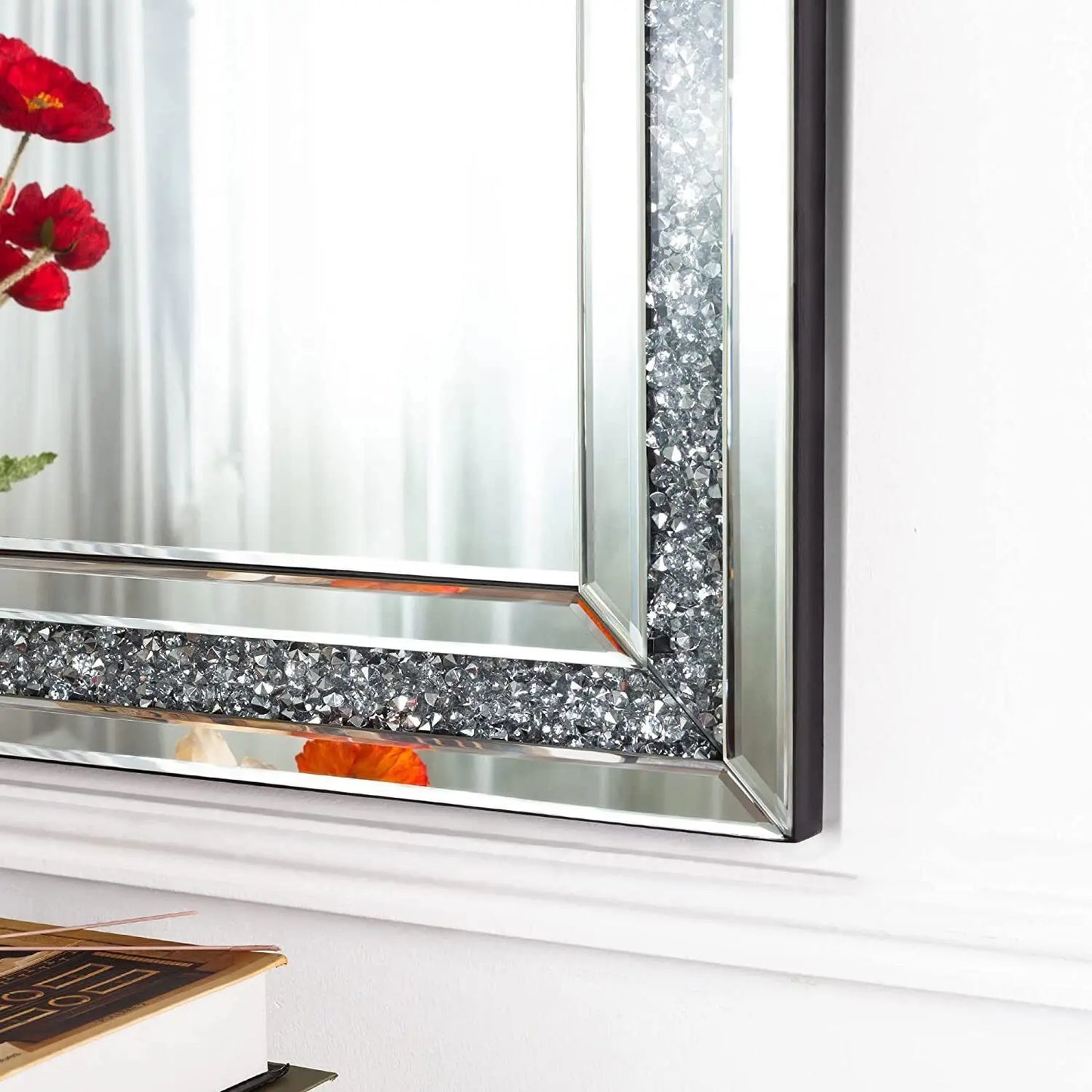 BORWARTH Rectangle Venetian Wall Mirror With Diamond Edge