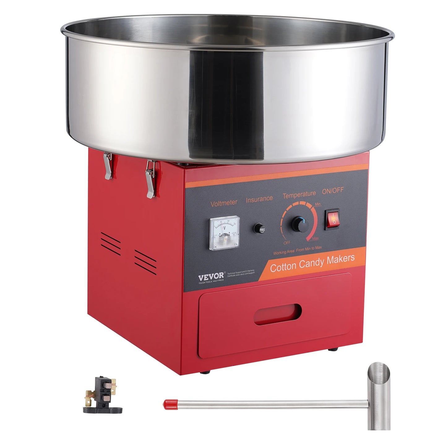SucceBuy Electric Cotton Candy Machine Stainless Steel Bowl Floss Maker