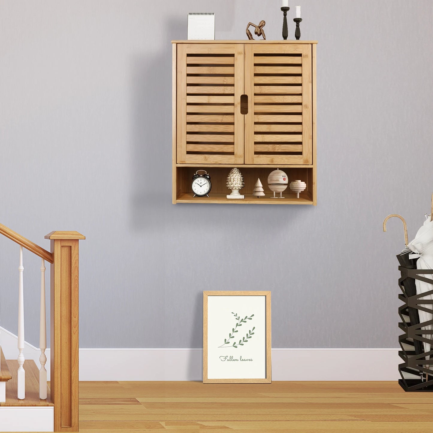 WisforFininsh Wall Mount Bathroom Cabinet With Adjustable Shelves