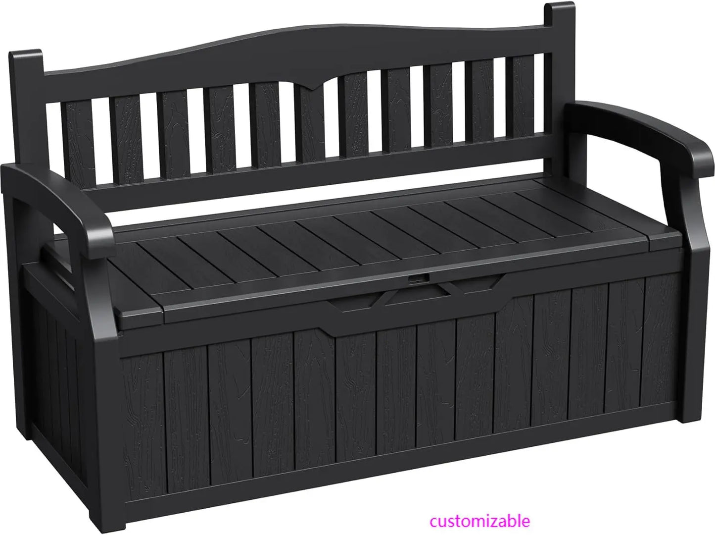 XMSJ Storage Bench Outdoor Deck Box Lockable Waterproof UV Resistant