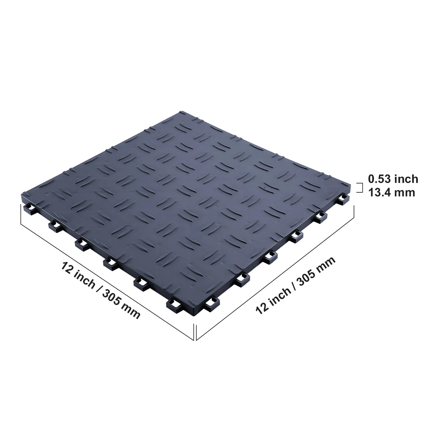 NONECN Interlocking Garage Tiles Non Slip Floor Covering Pack