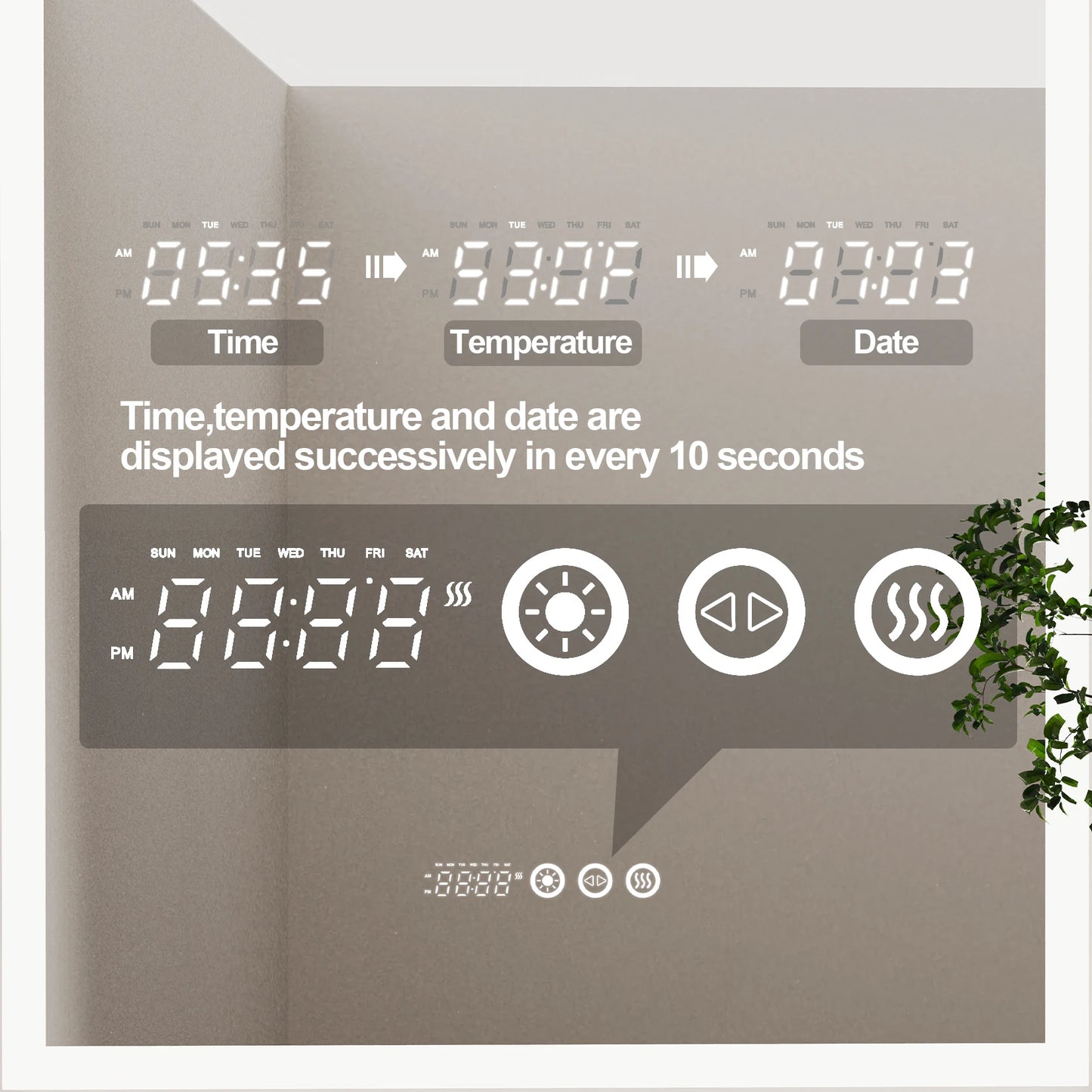 Wisfor Backlit Smart LED Bathroom Mirror Anti Fog CRI95