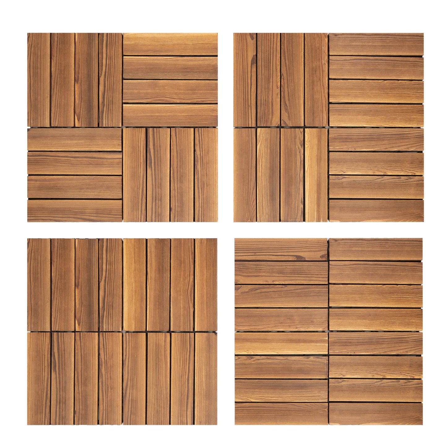 Wood Plastic Composite Interlocking Deck Tiles Waterproof For Indoor Outdoor