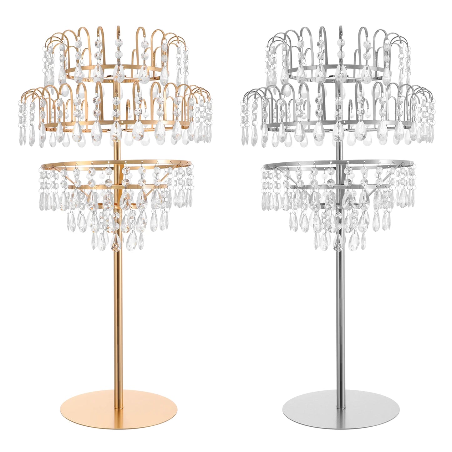 Five Tier Crystal Flower Display Stand Floral Holder Wedding Decor