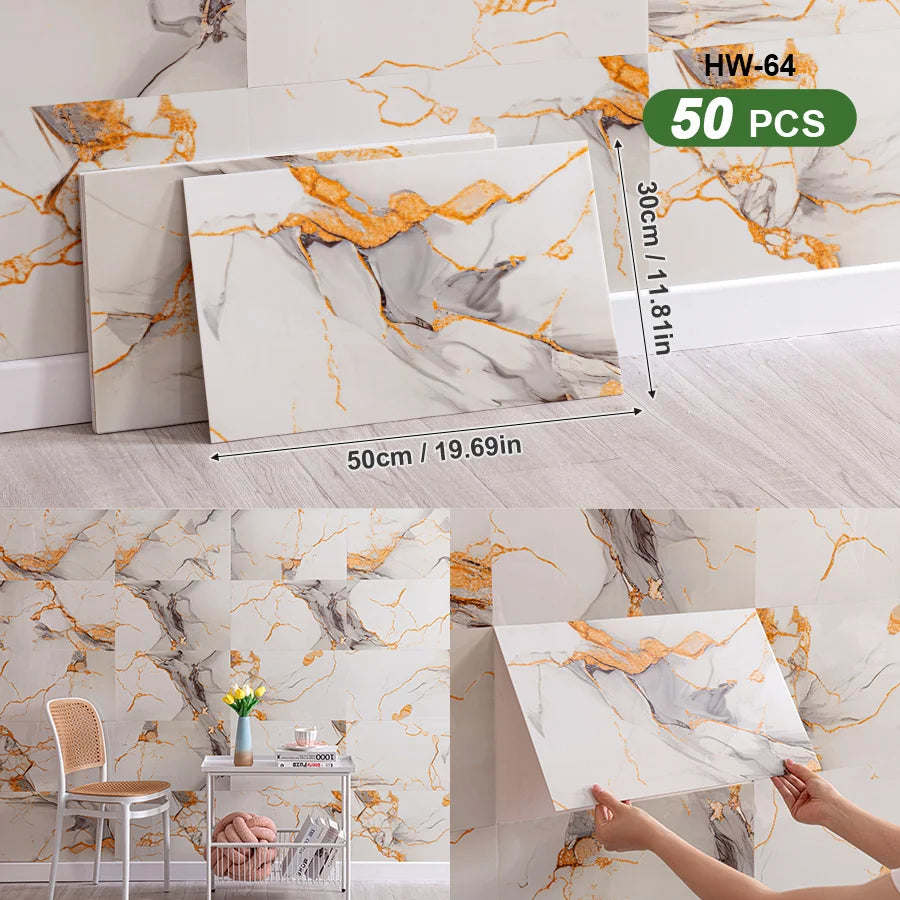 3D Self Adhesive Peel And Stick Wall Tiles Splashback 50pcs