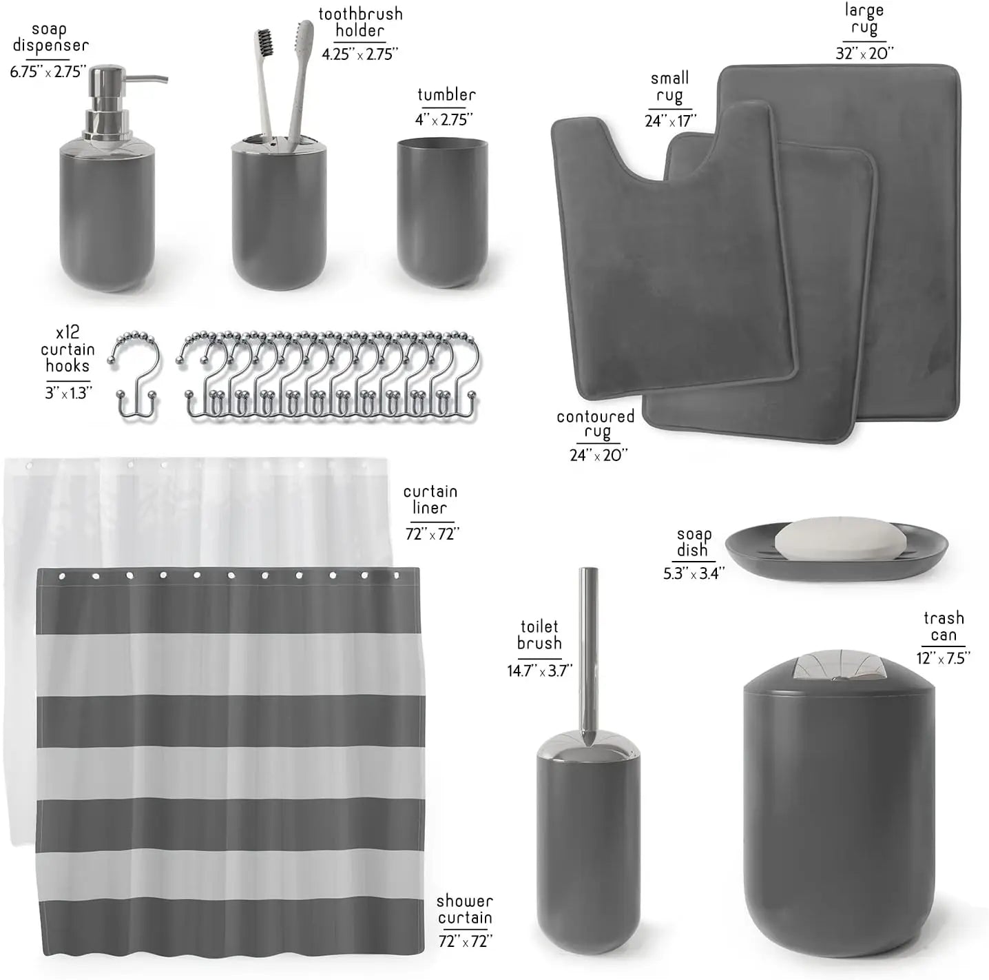 23 Piece Bathroom Accessories Set For Modern Decor Essentials
