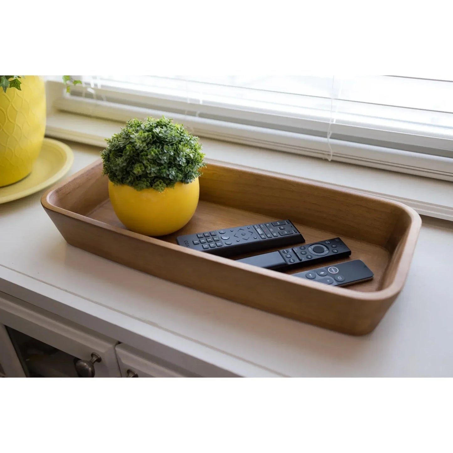 Hign-concerned Natural Finish Acacia Wood Oval Serving Bowl