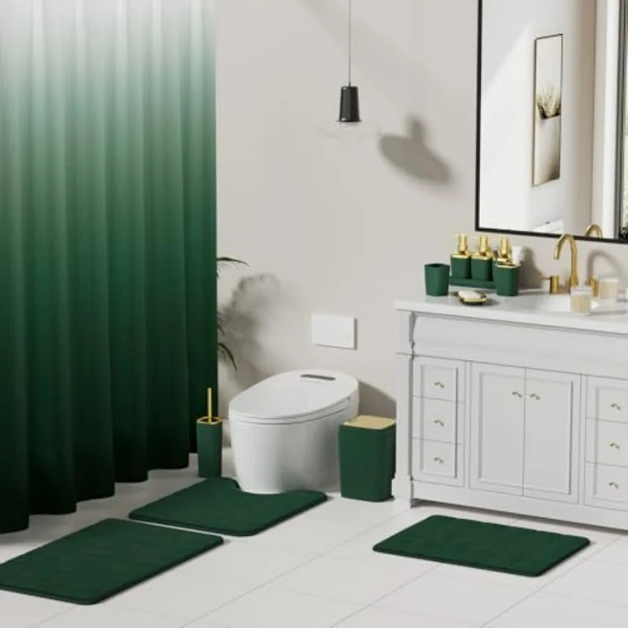 Bathroom Accessory Set 27Piece With Shower Curtain And Rugs