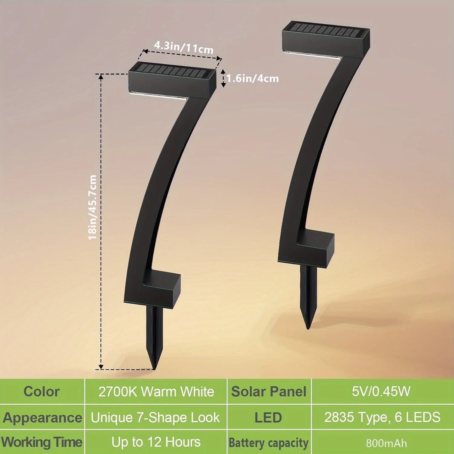 KPSTEK Solar Outdoor Lights Auto On Off for Pathway Yard Garden