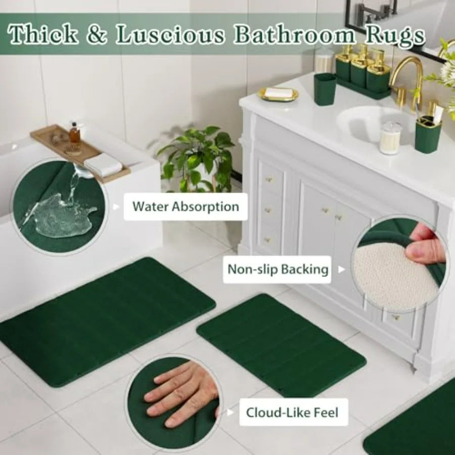 Bathroom Accessory Set 27Piece With Shower Curtain And Rugs