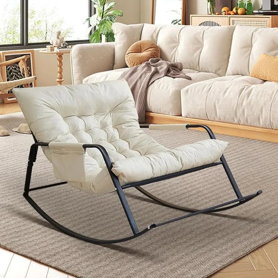 Oversized Bird's Nest Outdoor Rocking Chair Cushions for Rattan