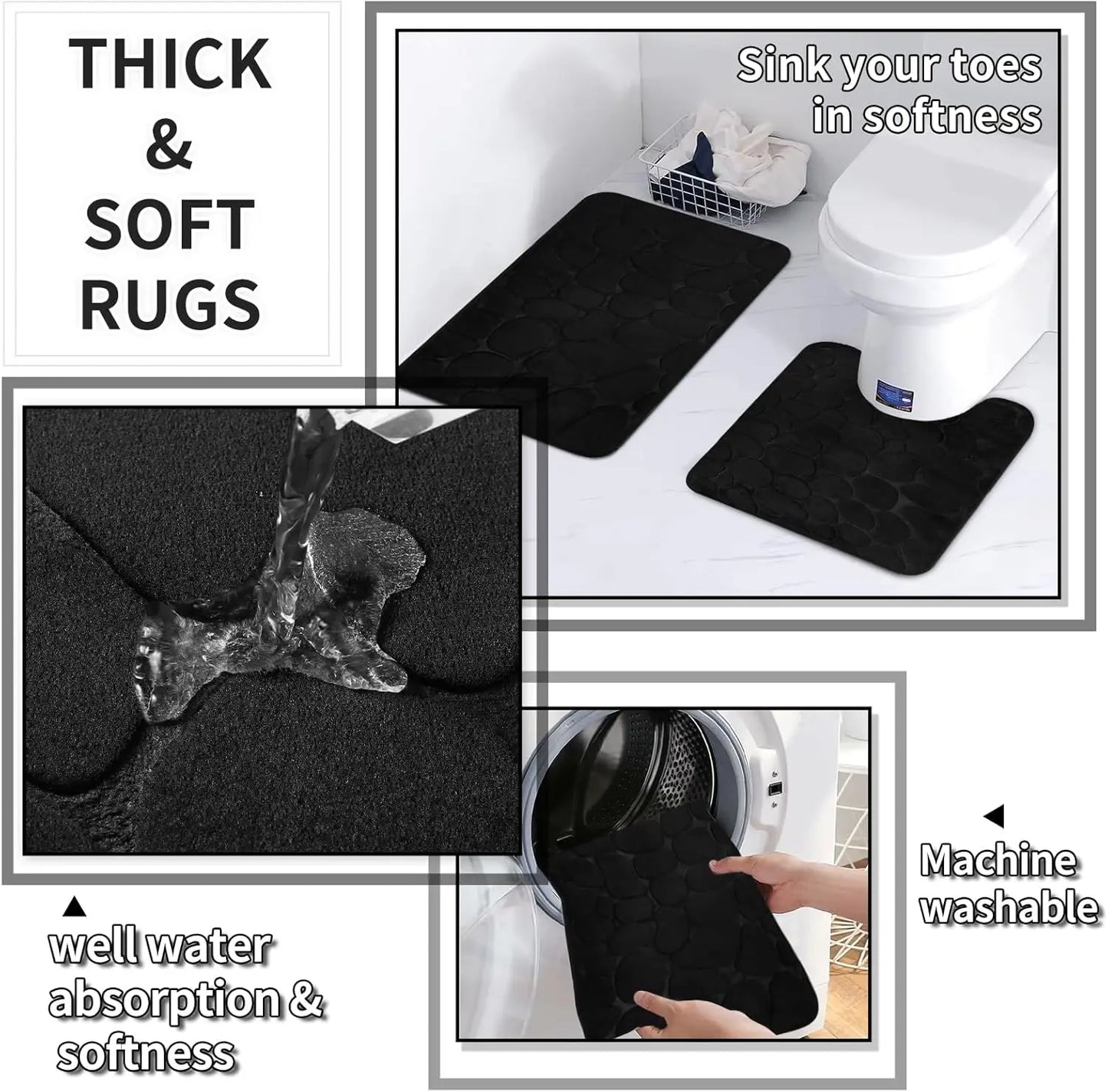 25 Piece Bathroom Set With Shower Curtain And Rugs Included