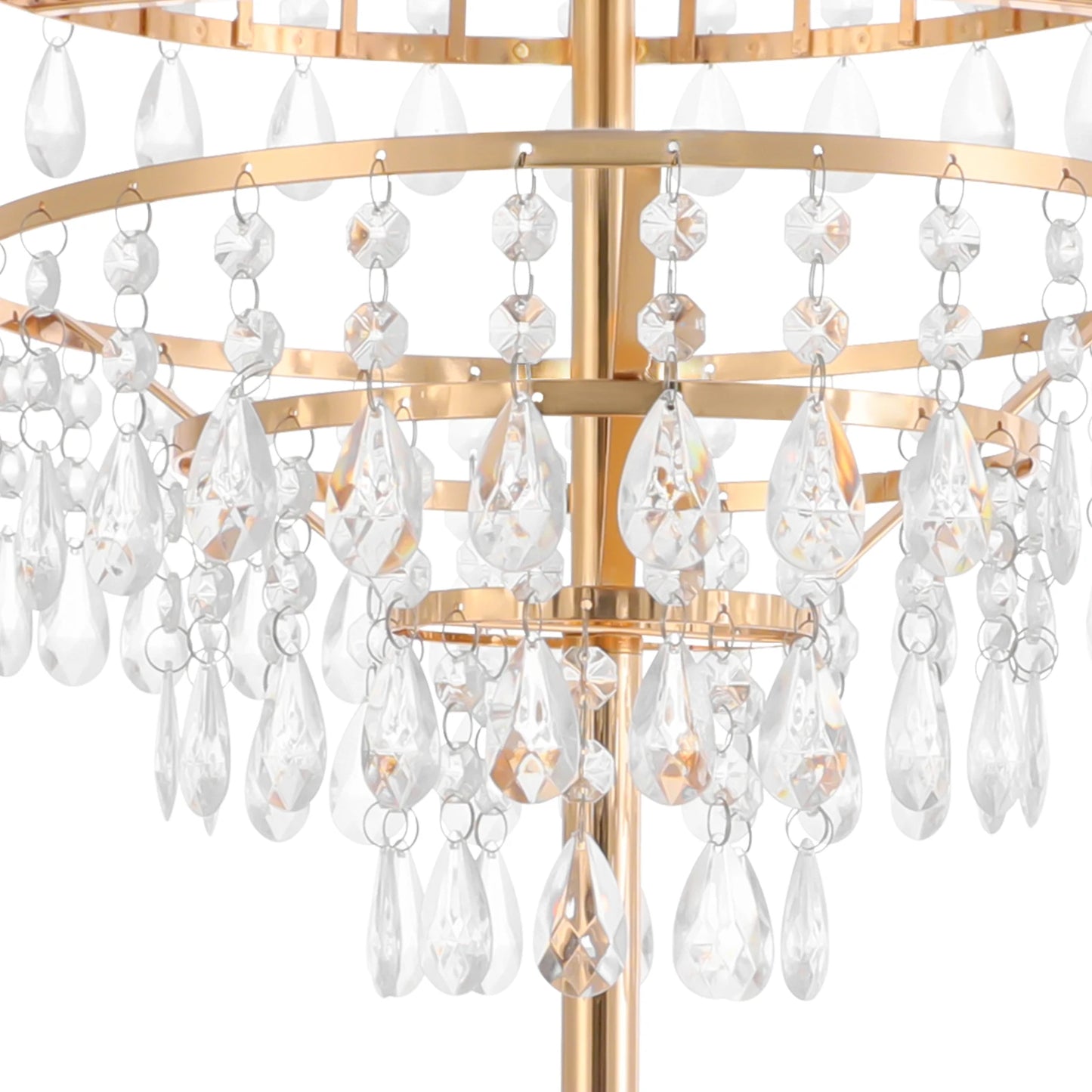 Five Tier Crystal Flower Display Stand Floral Holder Wedding Decor