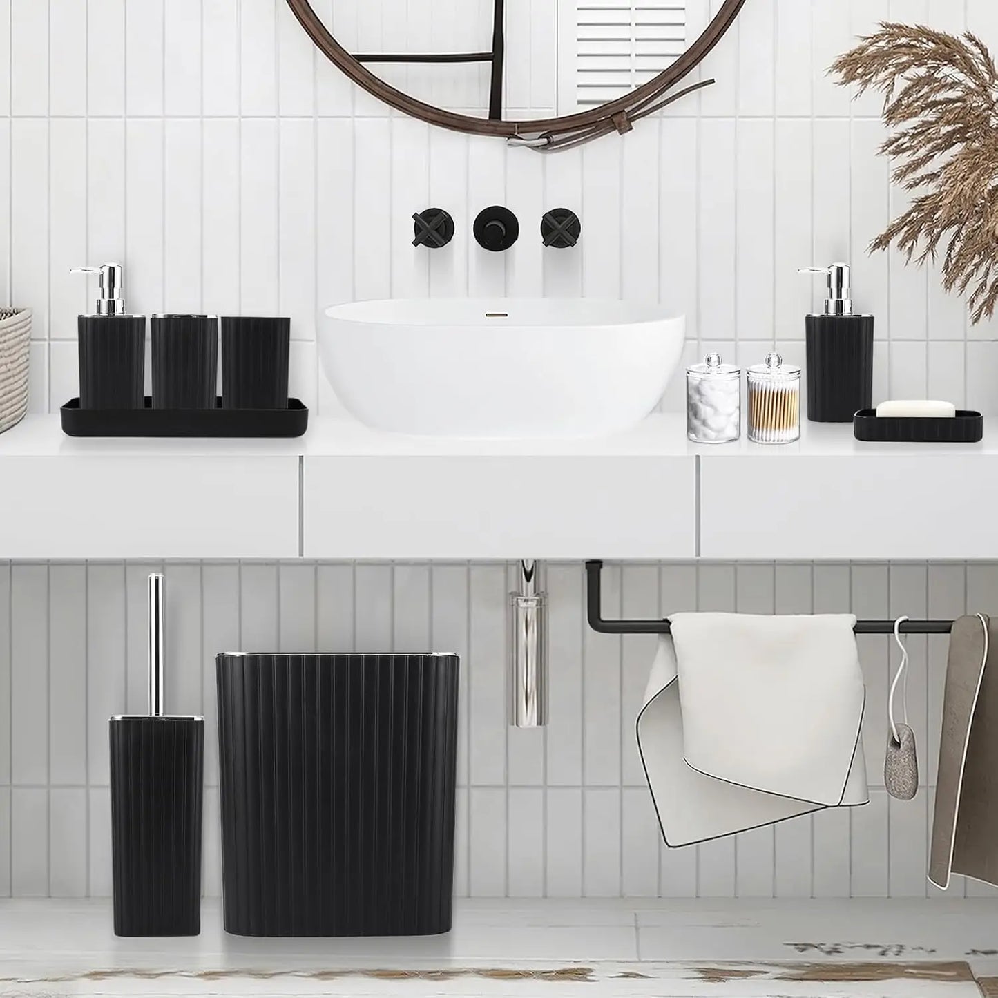 25 Piece Bathroom Set With Shower Curtain And Rugs Included