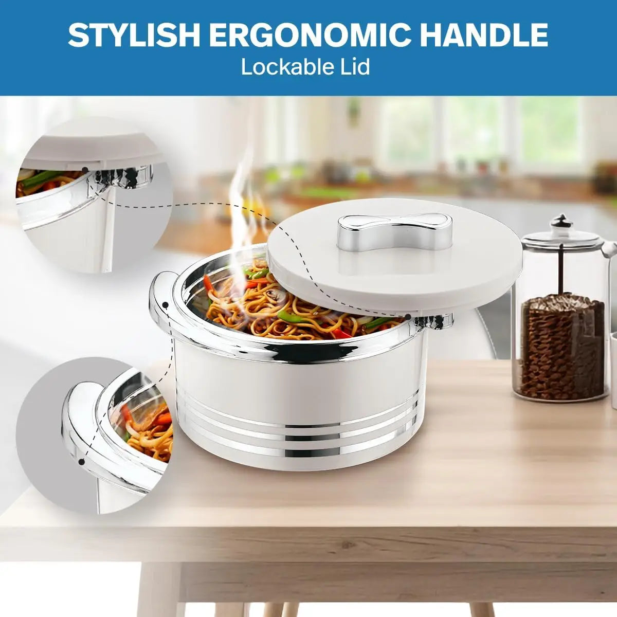 Insulated Casserole Dish Set With Lids Stainless Steel Serveware