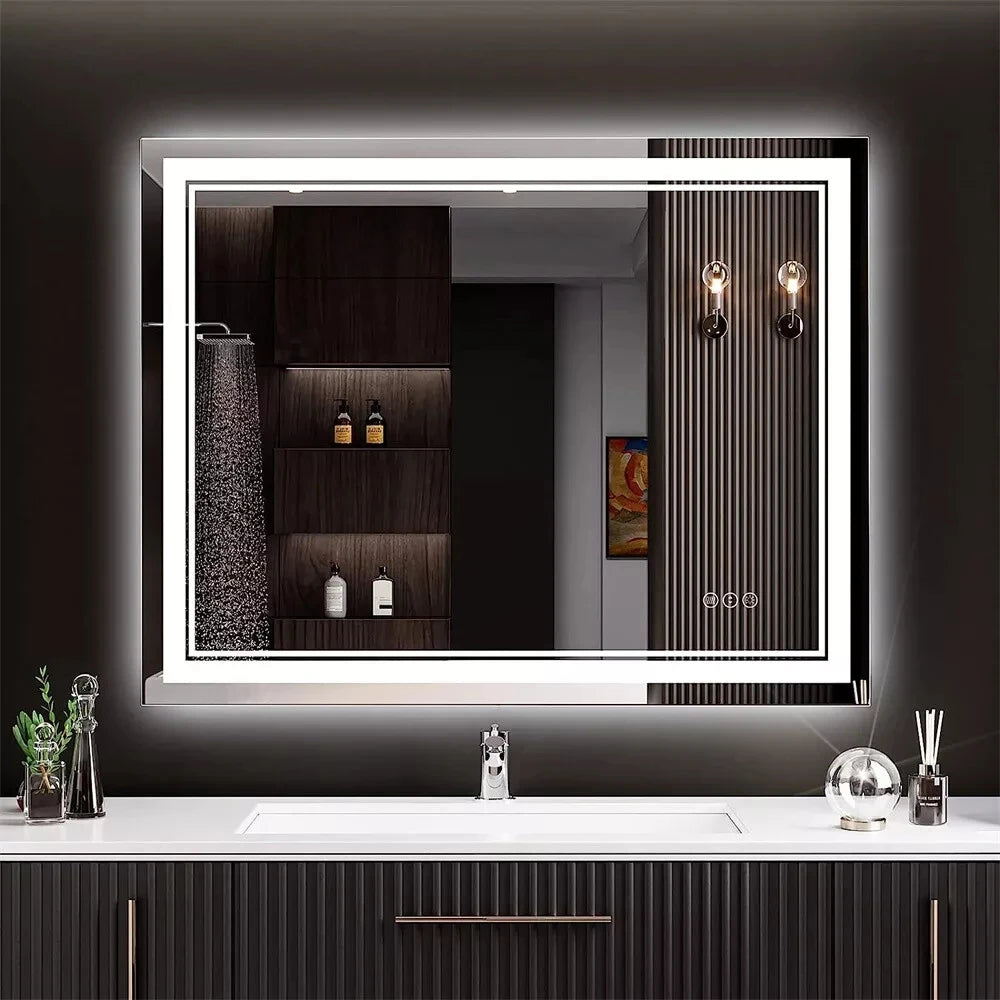 Wisfor LED Backlit Vanity Mirror With Dimmable Front Lighting