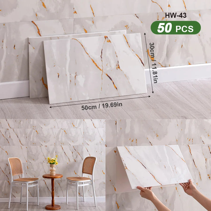3D Self Adhesive Peel And Stick Wall Tiles Splashback 50pcs