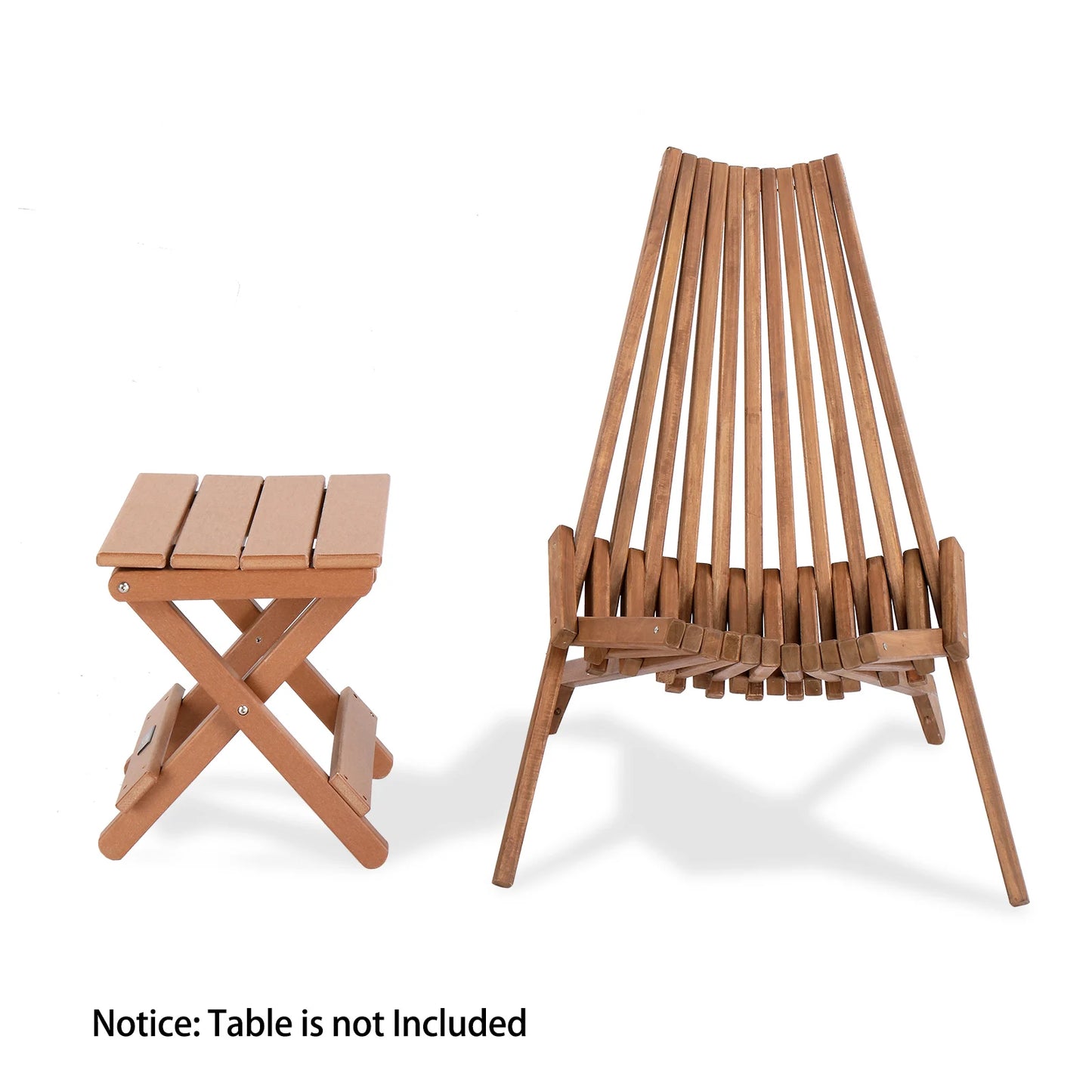 Hign-concerned Wood Folding Outdoor Chair Low Profile Acacia