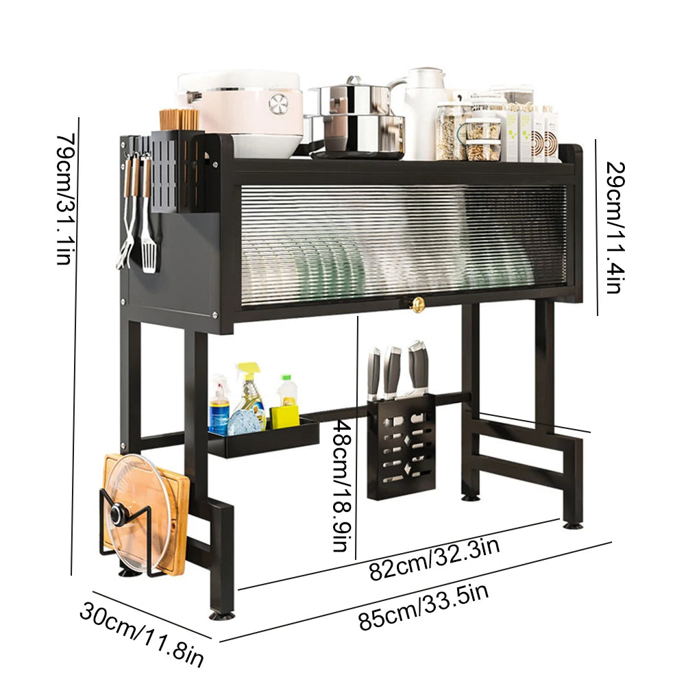 Shunmaii Kitchen Drain Shelf 3-Tier Over Sink Dish Rack Cover