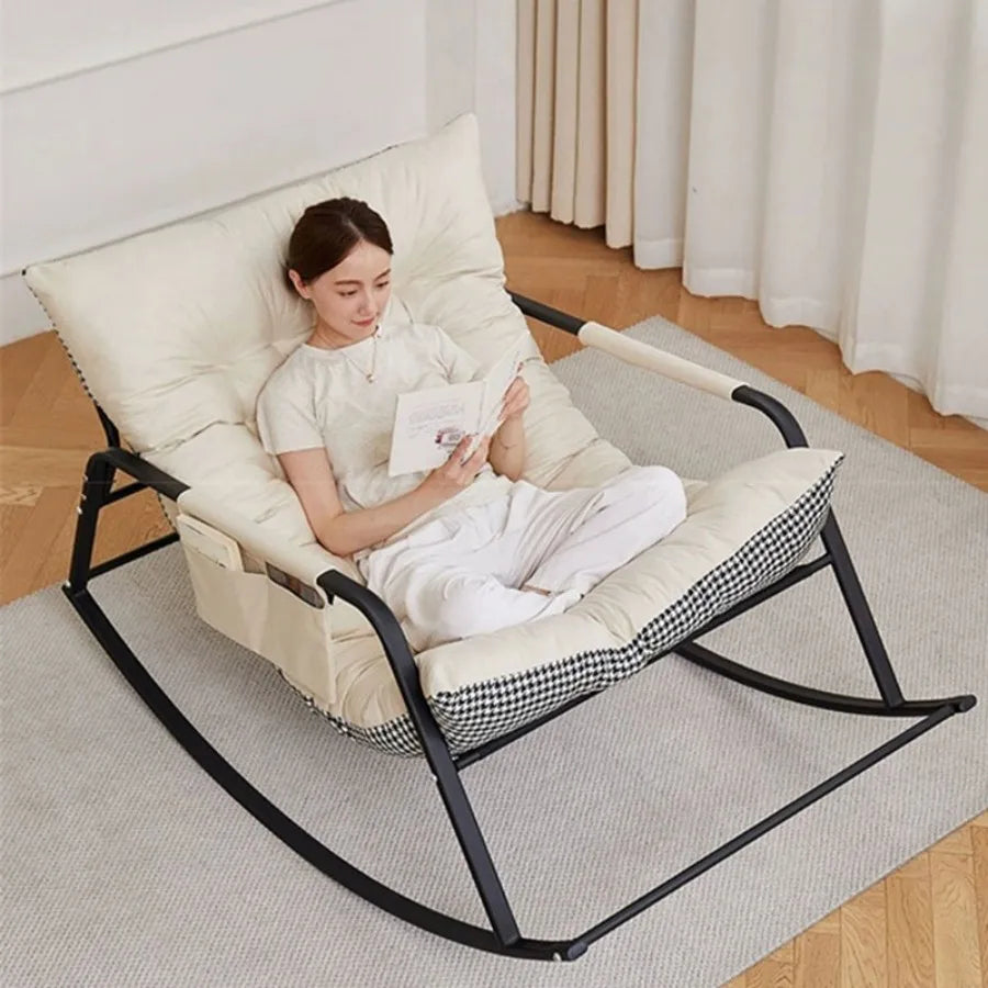 Oversized Bird's Nest Outdoor Rocking Chair Cushions for Rattan