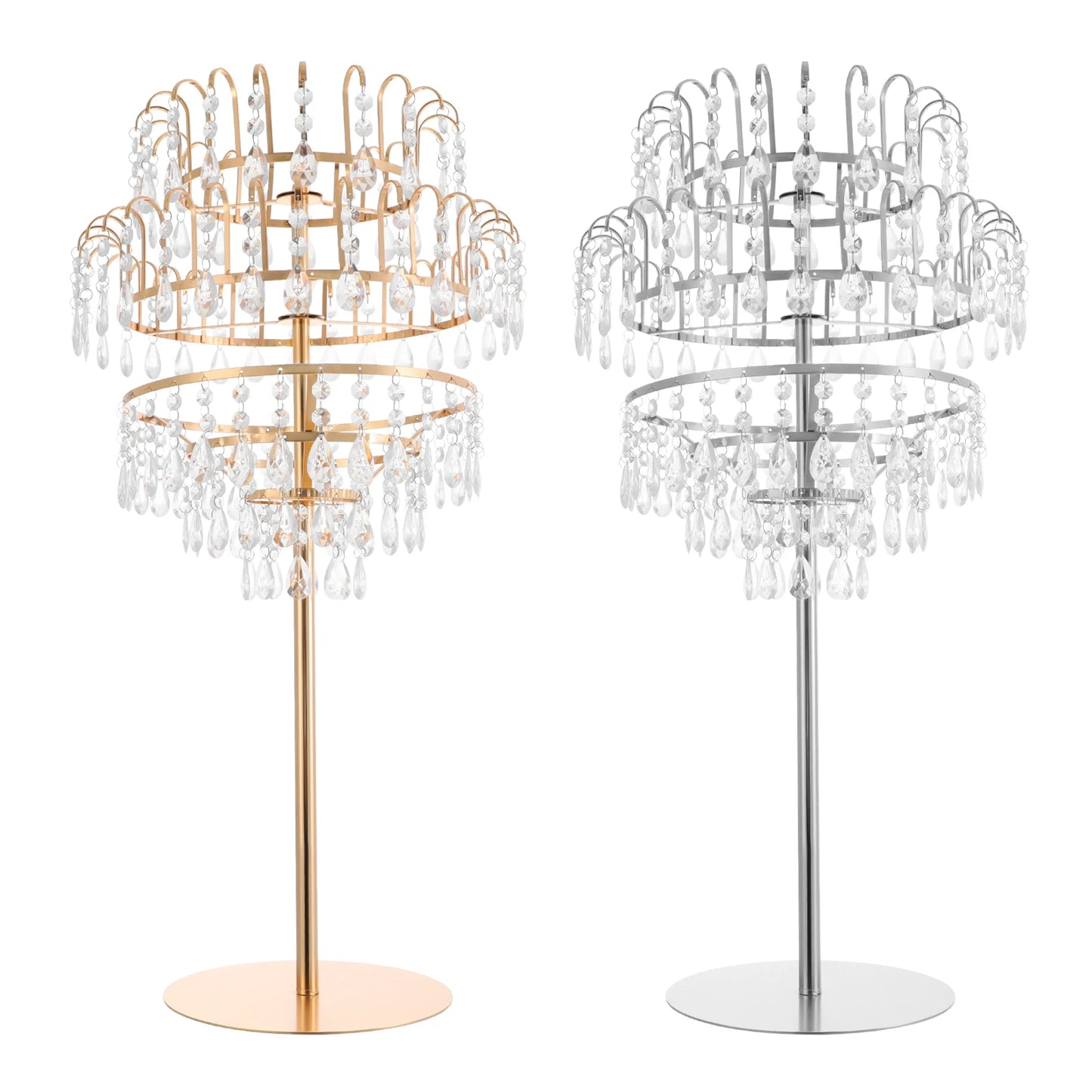Five Tier Crystal Flower Display Stand Floral Holder Wedding Decor