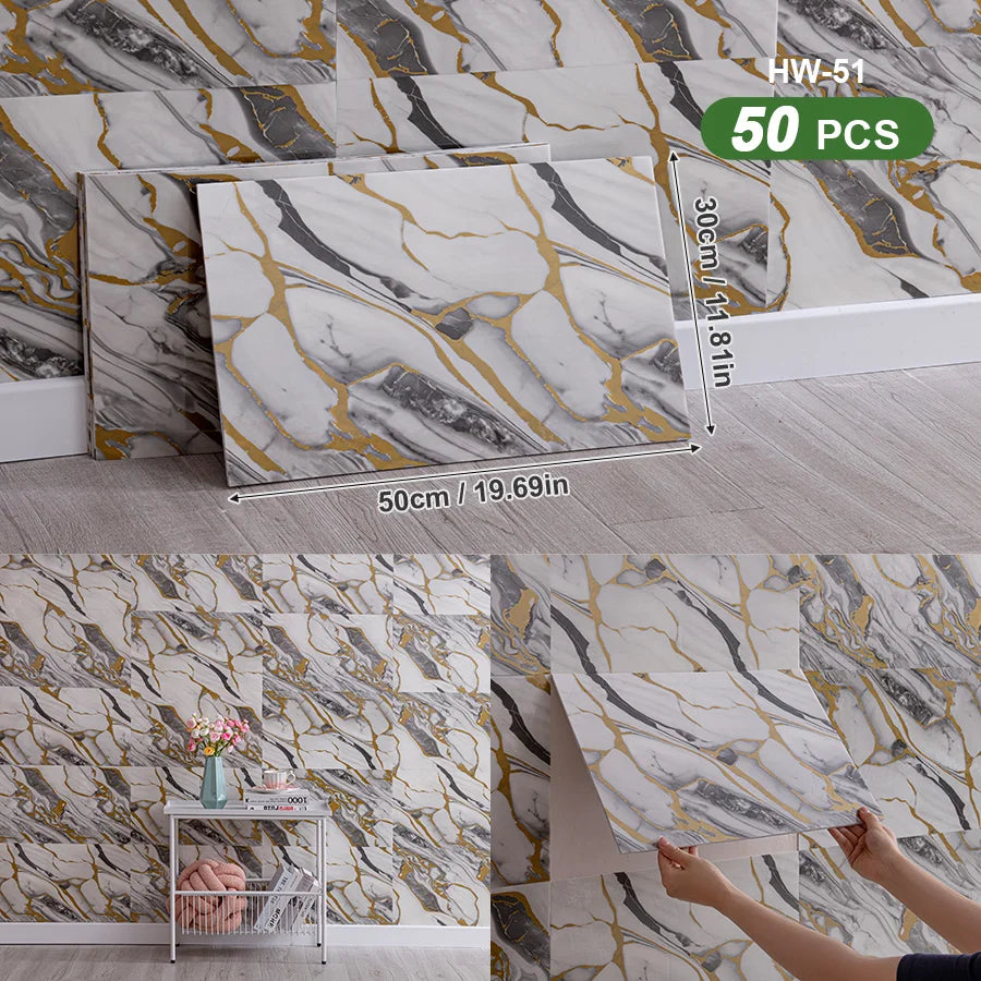 3D Self Adhesive Peel And Stick Wall Tiles Splashback 50pcs